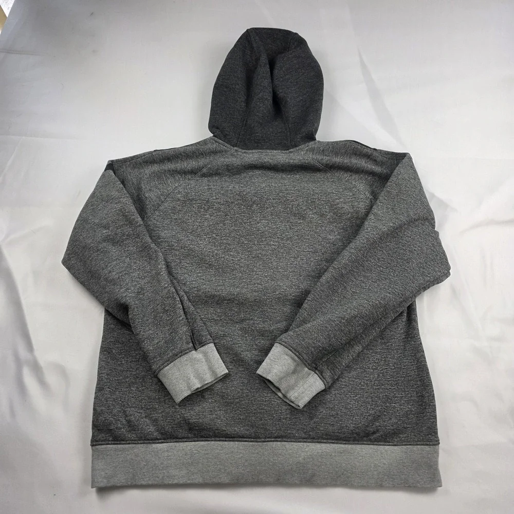 The North Face Hoodie Mens Large Gray Full Zip Sherpa Fleece Colorblock